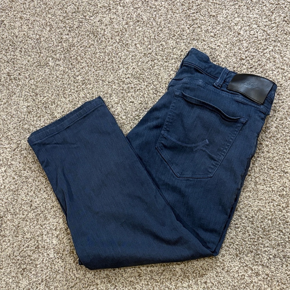 34 Heritage Charisma Classic Stretch Navy Straight Jeans EUC 38x30 see details